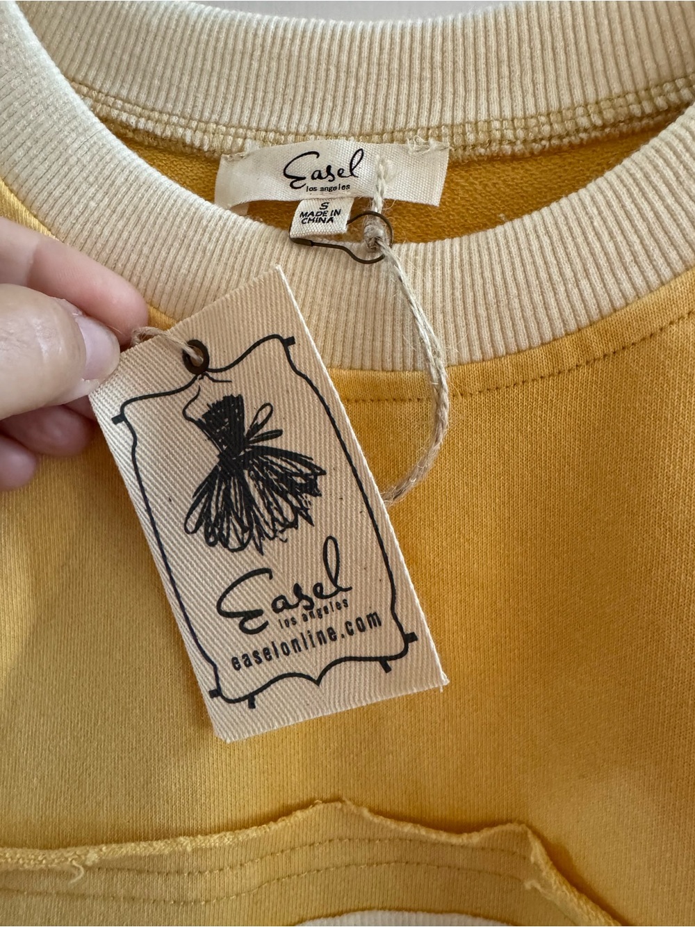 Easel NWT Patchwork Sweatshirt - Picture 4 of 6